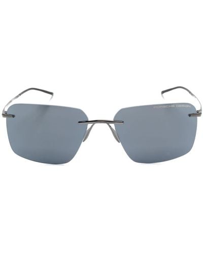 Porsche Design P ́8923 Sonnenbrille mit eckigem Gestell - Blau