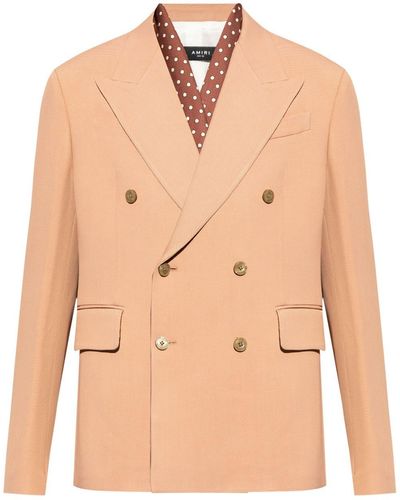 Amiri Double-breasted Tailored Blazer - Natural