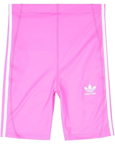 Balenciaga X adidas Radlerhose mit Streifen - Pink
