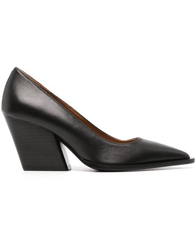 Atp Atelier Capena 76mm Leather Court Shoes - Black