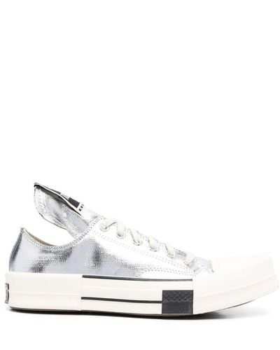 Converse X Dark Shadow Lacquered Low-top Sneakers - Metallic