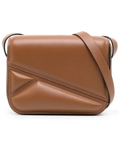 Wandler Oscar Trunk Leren Crossbodytas - Bruin