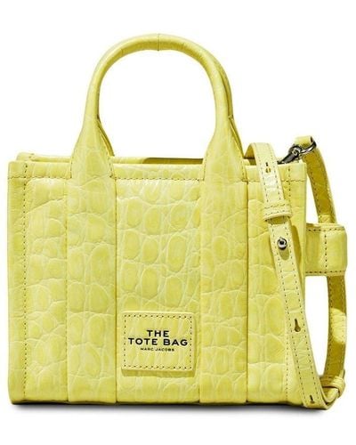 Marc Jacobs The Croc-embossed Crossbody Tote Bag - Yellow
