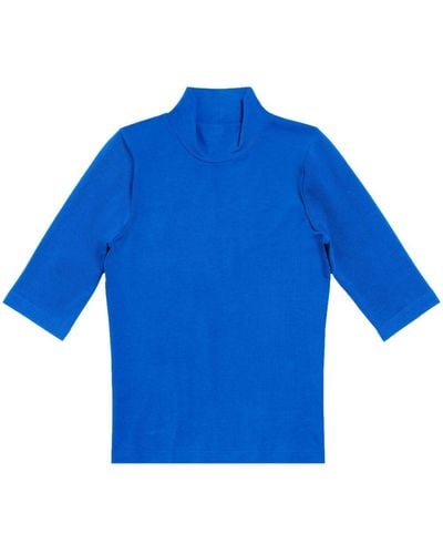 Balenciaga T-shirt Met Geborduurd Logo - Blauw