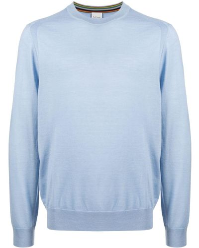 Paul Smith Fine-knit Merino Wool Sweater - Blue