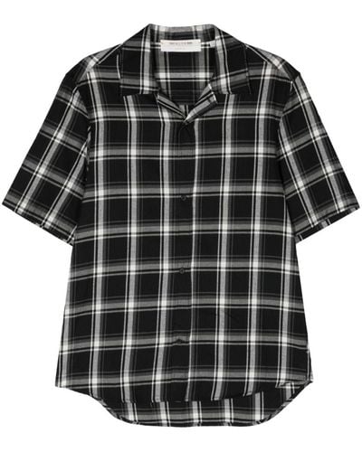 1017 ALYX 9SM Checked flannel shirt - Schwarz