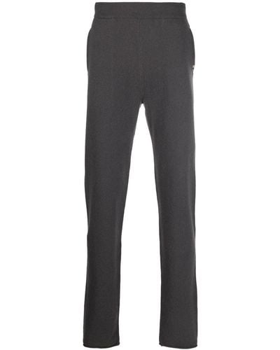 Extreme Cashmere Fine-knit Straight-leg Trousers - Grey