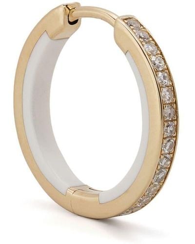 Maria Black Gold Diamond Hoop Earring - Metallic