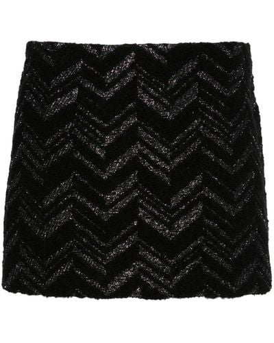 Missoni Zigzag-woven Lurex-detailed Miniskirt - Black