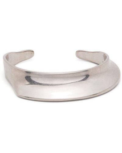 Ferragamo Asymmetric Open-cuff Bracelet - White