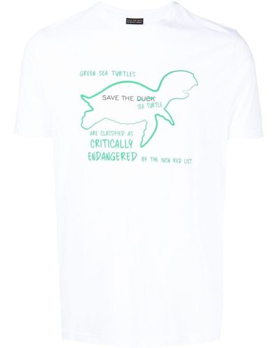 Save The Duck T-shirt Met Print - Wit