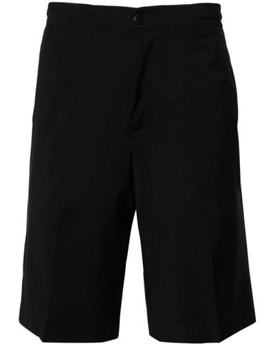Costumein Mid-rise Wool Chino Shorts - Black