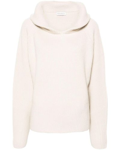 Nina Ricci Ribbed-knit Wool Blend Sweater - Natural