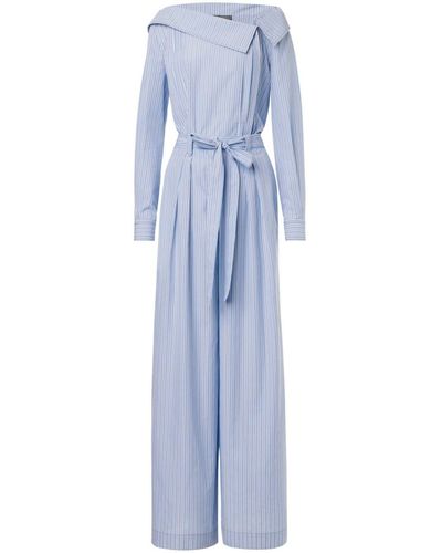 Alberta Ferretti Mono a rayas - Azul