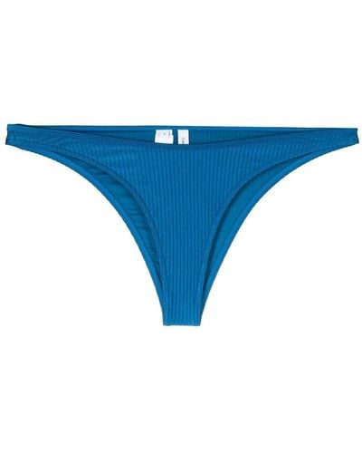 Calvin Klein Bragas de bikini con detalle de canalé - Azul