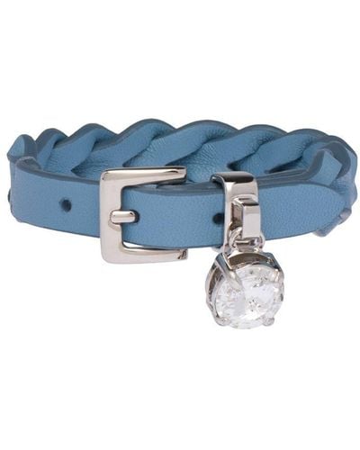 Miu Miu Bracelet à ornements en cristal - Bleu