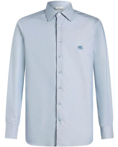 Etro Overhemd Met Borduurwerk - Blauw