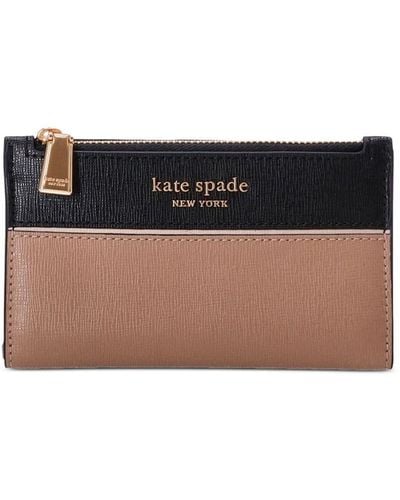 Kate Spade Small Morgan Colour-block Leather Bi-fold Wallet - Black
