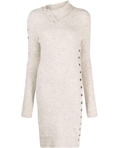 Isabel Marant Navy Knit Dress - White