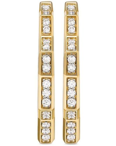 David Yurman Pendientes de aro en oro amarillo de 18 ct con diamantes - Metálico