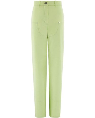Ferragamo High-waisted Carpenter Trousers - Green