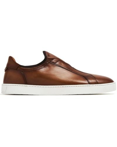 Magnanni Leve Leather Sneakers - Bruin