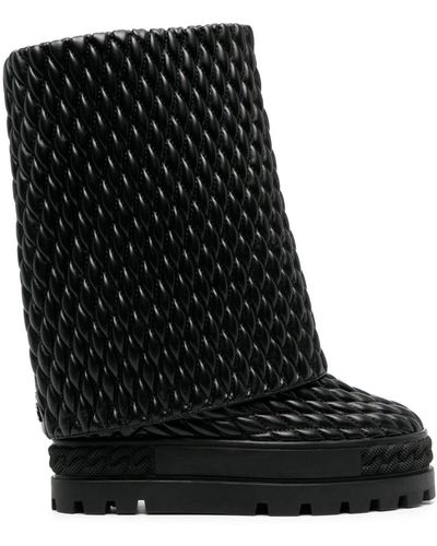 Casadei Dome Faux-leather High-top Sneakers - Black