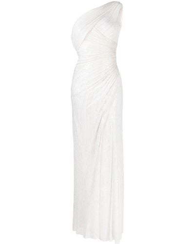 Jenny Packham Einschultriges Paillettenkleid - Weiß