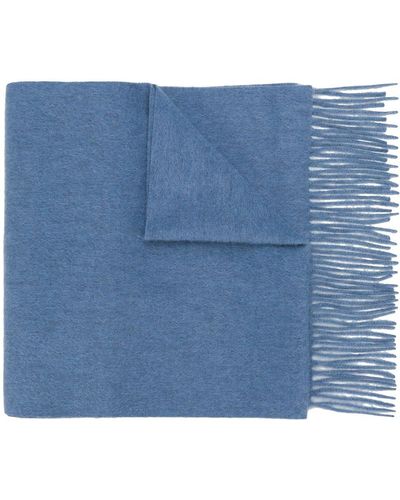 N.Peal Cashmere Woven Scarf - Blue