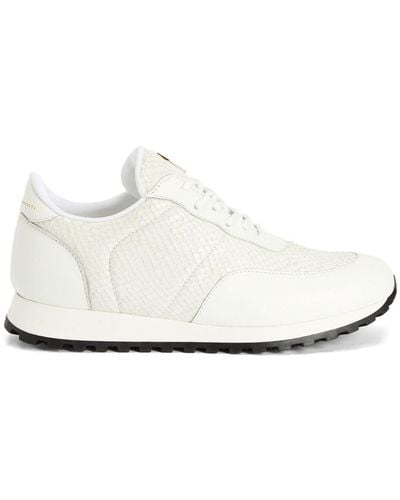 Giuseppe Zanotti Jimi Running Low-top Leather Sneakers - White