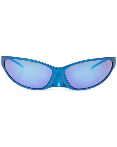 Balenciaga 4g Cat-eye Mirrored Sunglasses - Blue