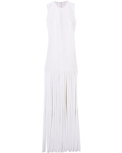 Emilio Pucci Fringed Maxi Dress - White