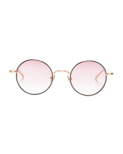 Matsuda Runde Sonnenbrille mit Farbverlauf - Pink