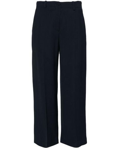 Erika Cavallini Semi Couture Pantalon court à coupe droite - Bleu