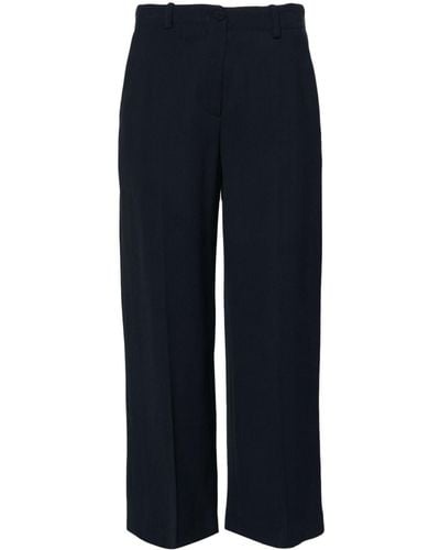 Erika Cavallini Semi Couture Straight-leg Cropped Trousers - Blue