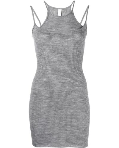 Dion Lee Ribbed Mini Dress - Grey
