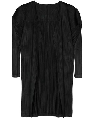 Pleats Please Issey Miyake Monthly Colours February Pleated Cardigan - Black