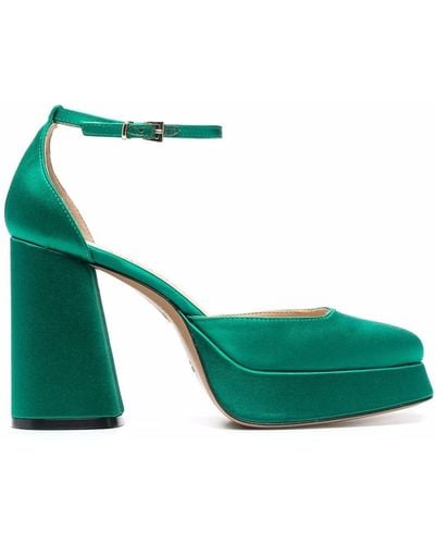 Roberto Festa Nicla Square-toe Court Shoes - Green