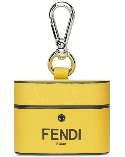 Fendi Logo Print Airpods Pro Case - Yellow