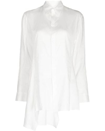 Yohji Yamamoto Lawn Panelled Shirt - White