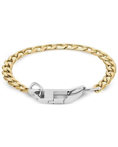 DIESEL Dx1437 Logo-buckle Bracelet - Metallic