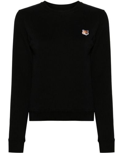 Maison Kitsuné Fox Head Cotton Sweater - Black