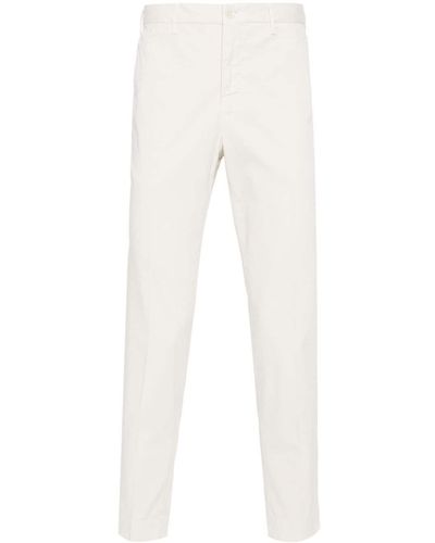 Incotex Tapered cotton chino trousers - Bianco