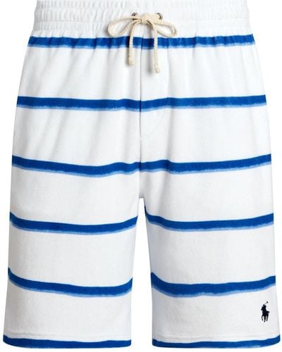 Polo Ralph Lauren Polo Pony Striped Track Shorts - Blue
