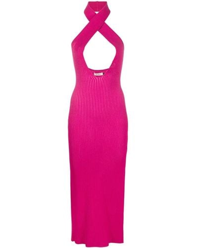MISBHV Langes Kleid mit Cut-Outs - Pink