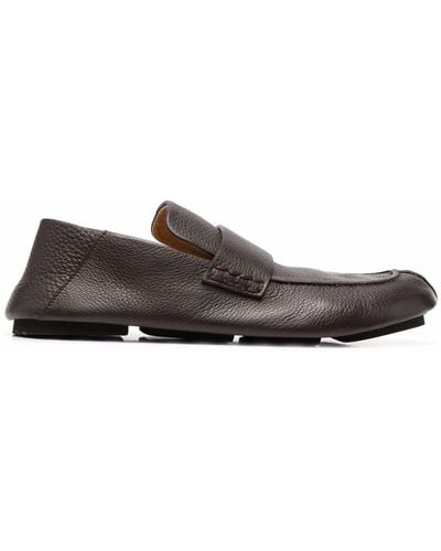 Marsèll Almond-toe Leather Loafers - Brown