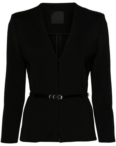 Givenchy Veste Voyou à taille ceinturée - Noir