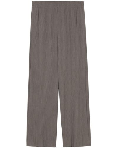 B+ AB Ribbed Wide-leg Trousers - Grey