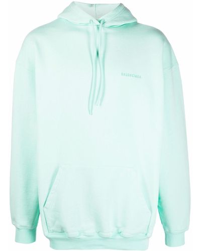 Balenciaga Embroidered Logo Oversized-fit Hoodie - Green