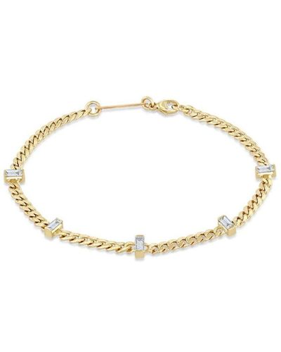 Zoe Chicco 14kt Yellow Gold Stations Diamond Bracelet - Metallic